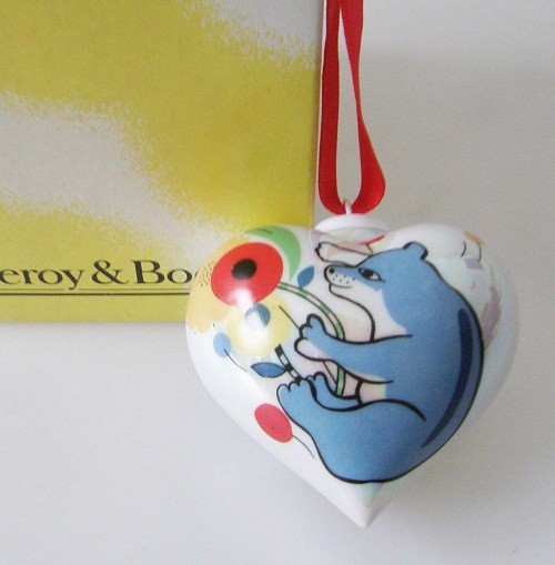 Villeroy &amp; Boch Ornaments Porzellan Herz Motiv Bär OVP