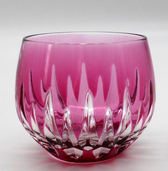 Römer Becher Rot 6,5 cm, Kristall, Keilschliff