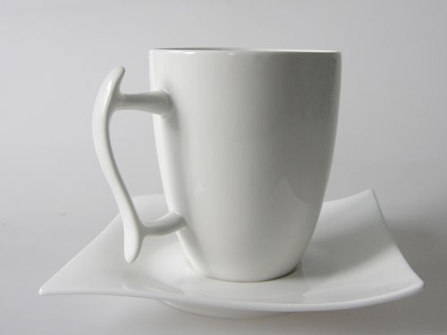 Maxwell &amp; Williams Motion White Basics Kaffeebecher mit Untertasse 2.Wahl