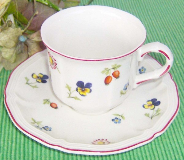 Villeroy &amp; Boch Petite Fleur Kaffeetasse mit Untertasse, 2-tlg.