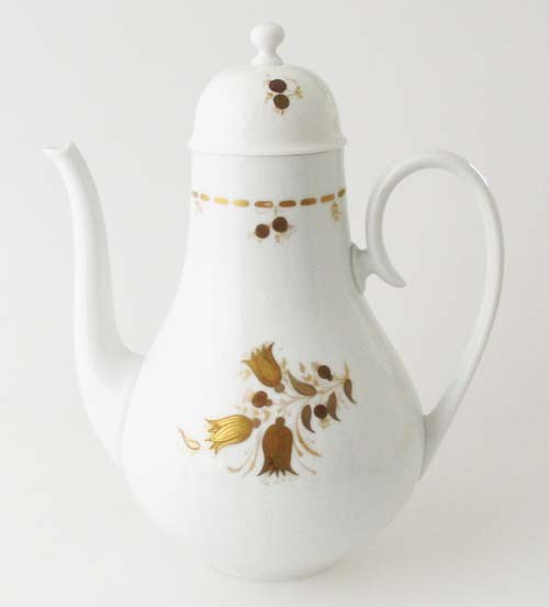 Rosenthal Romanze in Gold Kaffeekanne 1,40 l handgemalt 3508