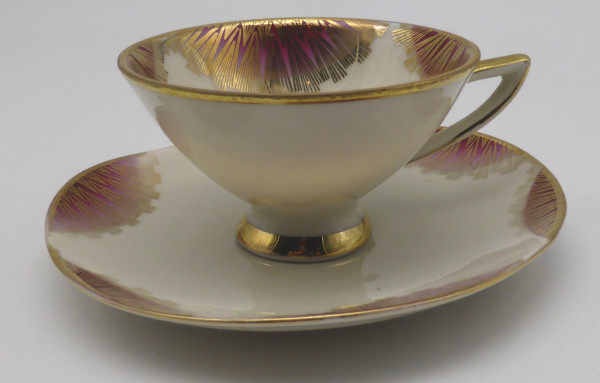 Winterling Röslau kleine Espressotasse mit Untere Sammeltasse mit Goldrand