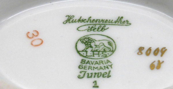 Hutschenreuther Selb Juwel Sauciere m. Untere Blumendekor und Goldrand
