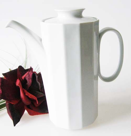 Rosenthal Polygon weiss Kaffeekanne 1,20 l