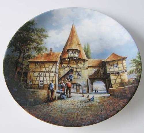 Seltmann Weiden Wand-/Sammelteller 19,5 cm &quot;Berühmte deutsche Stadttore&quot; Das Rödelseer Tor 1992