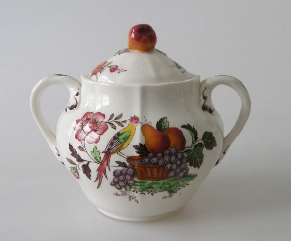 Spode Cherry Picker Zuckerdose Höhe 10,5 cm