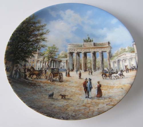 Seltmann Weiden Wand-/Sammelteller 19,5 cm &quot;Berühmte deutsche Stadttore&quot; Das Brandenburger Tor 1991