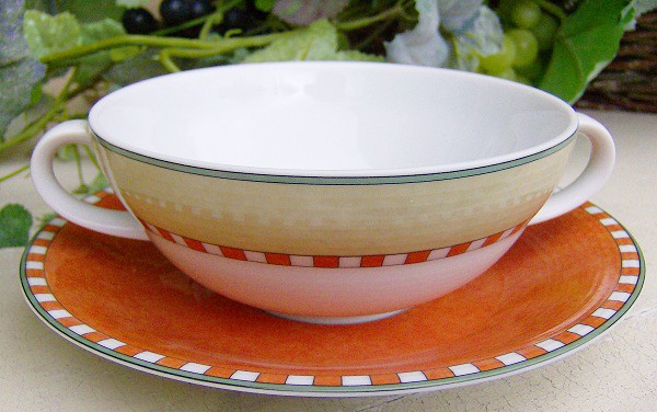 Villeroy &amp; Boch Switch 2 Portugal Suppentasse mit Untertasse, 2-tlg.