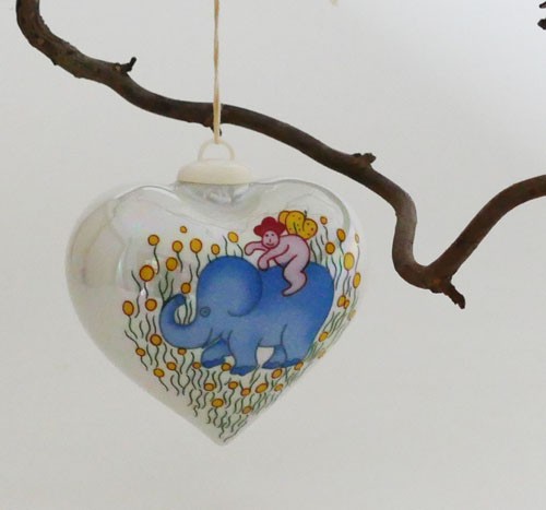 Villeroy &amp; Boch Porzellan Herz Permutt Ornaments Elefant Höhe 7,5 cm