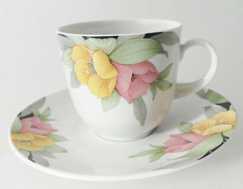 Winterling Schwarzenbach Floral Kaffeetasse mit Untertasse