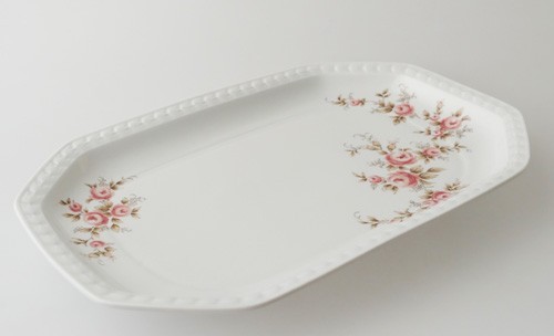 Seltmann Weiden Andrea rosa Rosenranken Servierplatte 31x20 cm