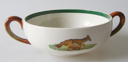 Spode The Hunt Suppentasse 1 tlg. Gone Away Nr. 3 grüner Rand