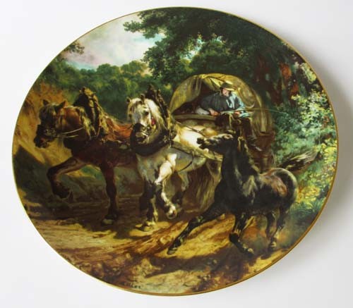 Suisse Langenthal Wand-/Sammelteller 23 cm Botenwagen im Hohlweg 1989