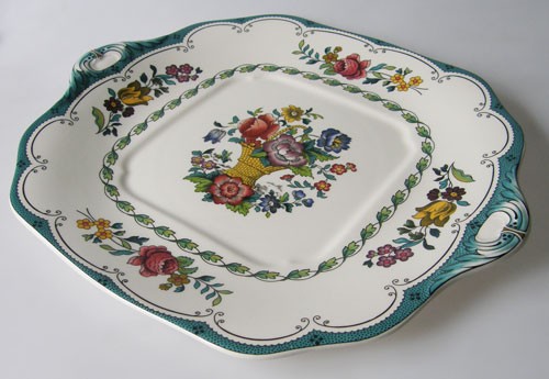 Spode Avondale S 3401 T Servierplatte / Gebäckplatte 29x25 cm