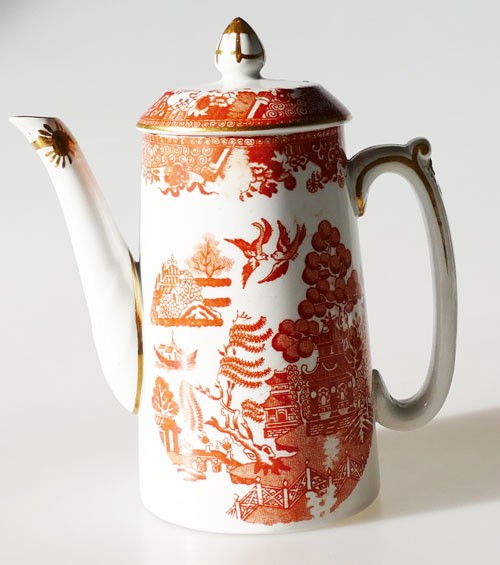 Spode Copeland Kanne klein (Mini) 0,30 l Nr. 2825 asiatisches Dekor mit Goldrand