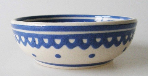 Leitner / Hentschel Keramik Tittmoning Schälchen klein blau Höhe 3,5 cm Ø 10,5 cm