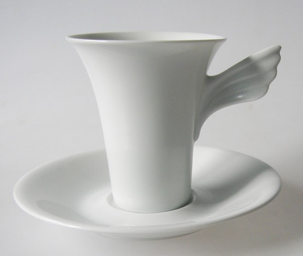 Rosenthal Mythos weiss Kaffeetasse mit Untertasse 2 tlg.