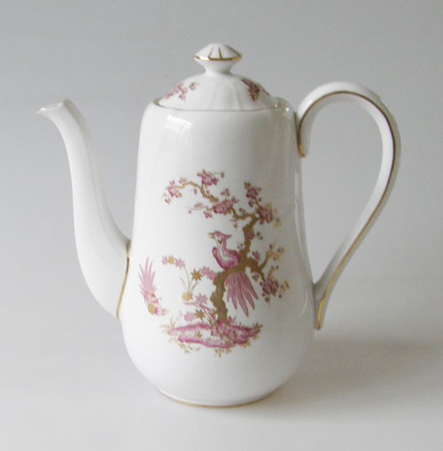 Spode Y 8036 3 Kaffeekanne 1,20 l Paradiesvogel in lila und Gold