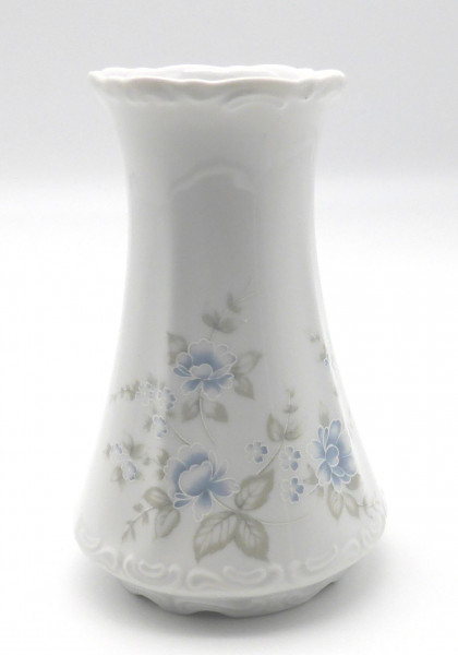 Vase klein Mitterteich Form 2000 Serie Kirsten Blumen blau grau