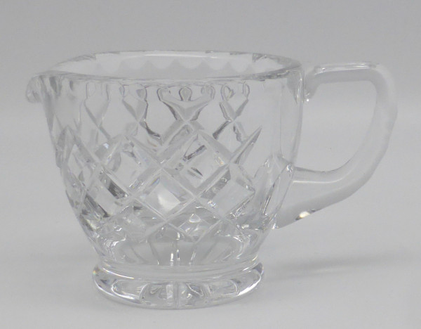 Kristall Milchkännchen mit Tiefschliff Sternenschliff Höhe 7 cm