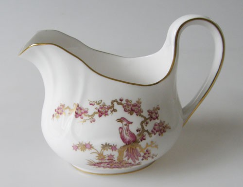 Spode Y 8036 3 Milchkännchen 0,25 l Paradiesvogel in lila und Gold