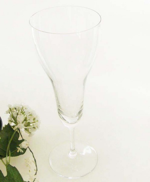 Rosenthal Romanze Strohglas klar Sektglas Höhe 19,7 cm, kleine Luftblase