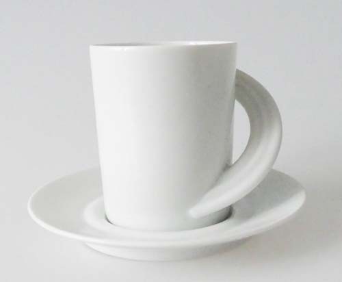 Rosenthal Cupola weiss Kaffeetasse mit Untertasse, 2 tlg., 0,18 l