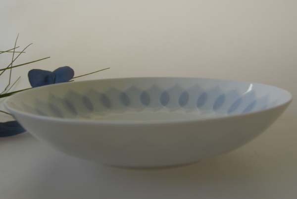 Rosenthal Lotus blau Teller tief, Gebäckteller 18 cm