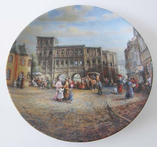 Seltmann Weiden Wand-/Sammelteller 19,5 cm &quot;Berühmte deutsche Stadttore&quot; Porta Nigra 1992
