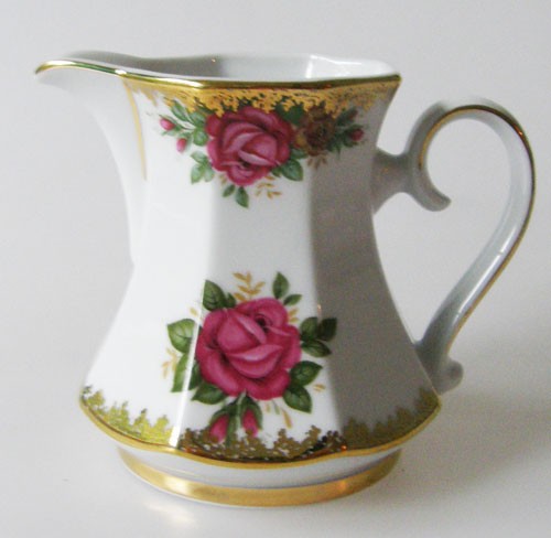 Winterling Rosendekor mit Goldrand Milchkännchen für 6 Pers.