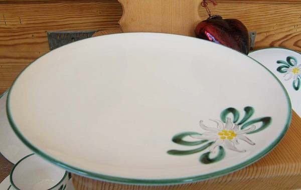 Gmundner Edelweiss Frühstücksteller, Teller/Dessert Ø 19,5 cm H.Hinterseer