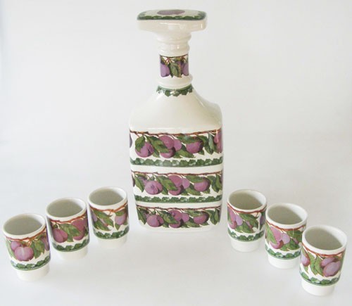 Villeroy &amp; Boch Allegro Schnapset 7-teilig Pflaumendekor