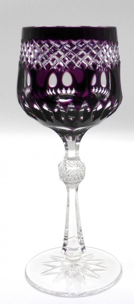 Tritschler-Winterhalder Überfang Weinrömer 19,5 cm Violett Dekorschliff