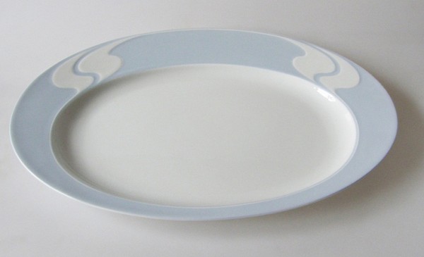 Rosenthal Asimmetria blau Servierplatte oval 34 cm