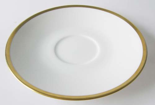 Hutschenreuther Hohenberg C M Suppentasse mit Untertasse weiß mit Goldrand 04200 / 7