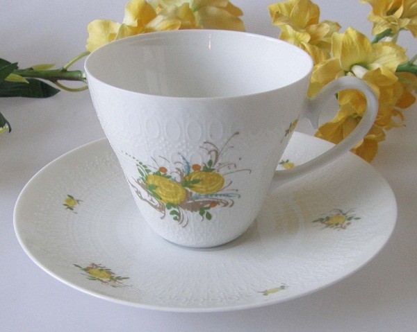 Rosenthal Romanze gelbe Rose Kaffeetasse mit Untertasse 2-tlg.