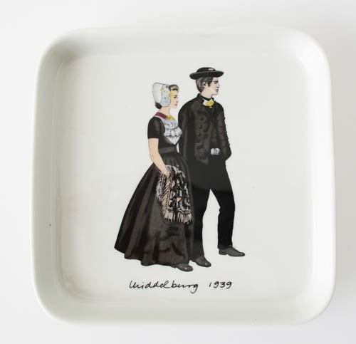 Villeroy &amp; Boch Trachten holländische Tracht 1939 Schale klein 13x13 cm