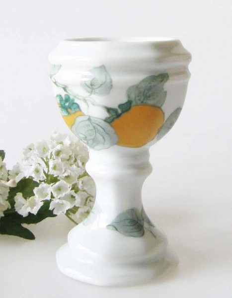 Gallo Galerie de Porcelane Lombardia Apricot Eierbecher auf Fuß 10 cm