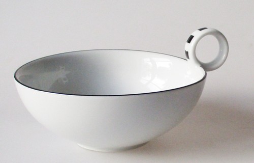 Seltmann Weiden Designer Geschirr Teetasse Dekor schwarz weiss karo