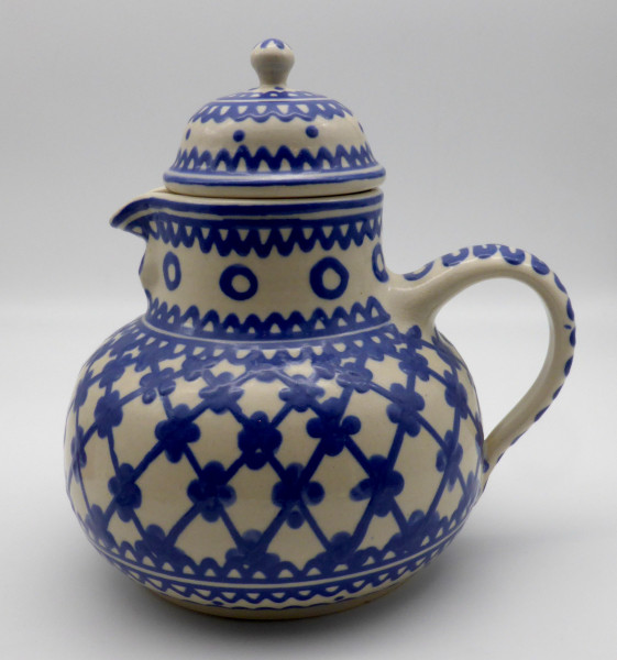 Leitner / Hentschel Keramik Tittmoning Kaffeekanne blau 1,50 l