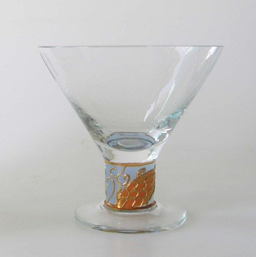 Nagel Glas Dessertschale Fisch, blau