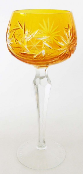 Dresden Crystal Römer Überfangglas Weinrömer Orange 19,5 cm