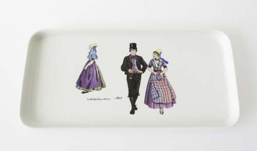 Villeroy &amp; Boch Trachten holländische Tracht 1860 Schale lang 25,5x12,5 cm