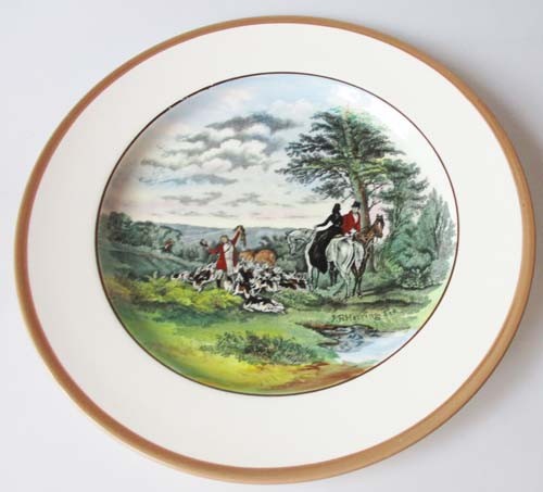 Spode Copeland The Hunt Braun Speiseteller 26,5 cm The Kill Nr. 11 J.F.Herring Sen.