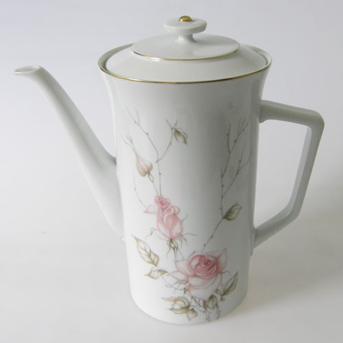 Kaffeekanne 1,25 l Fürstenberg Goldrand mit Rosendekor 02611