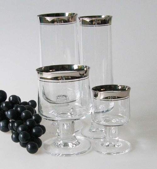 Thomas Glas Rumba Platinrand Weinglas, klein Höhe 10,7 cm