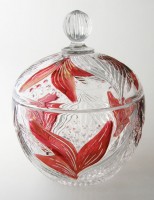 Anna Hütte Glas Bowle 3,50 l Bleikristall Rubinrot handgeschliffen Anna Hütte Glas Bowle 3,50 l Bleikristall Rubinrot handgeschliffen