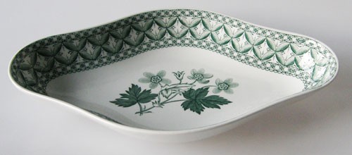 Spode Geranium grün Beilagenschale oval 22 cm