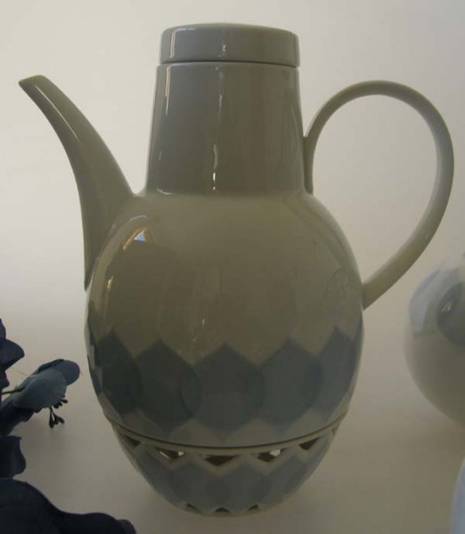 Rosenthal Lotus blau Set Kaffeekanne mit Stövchen 2-tlg.
